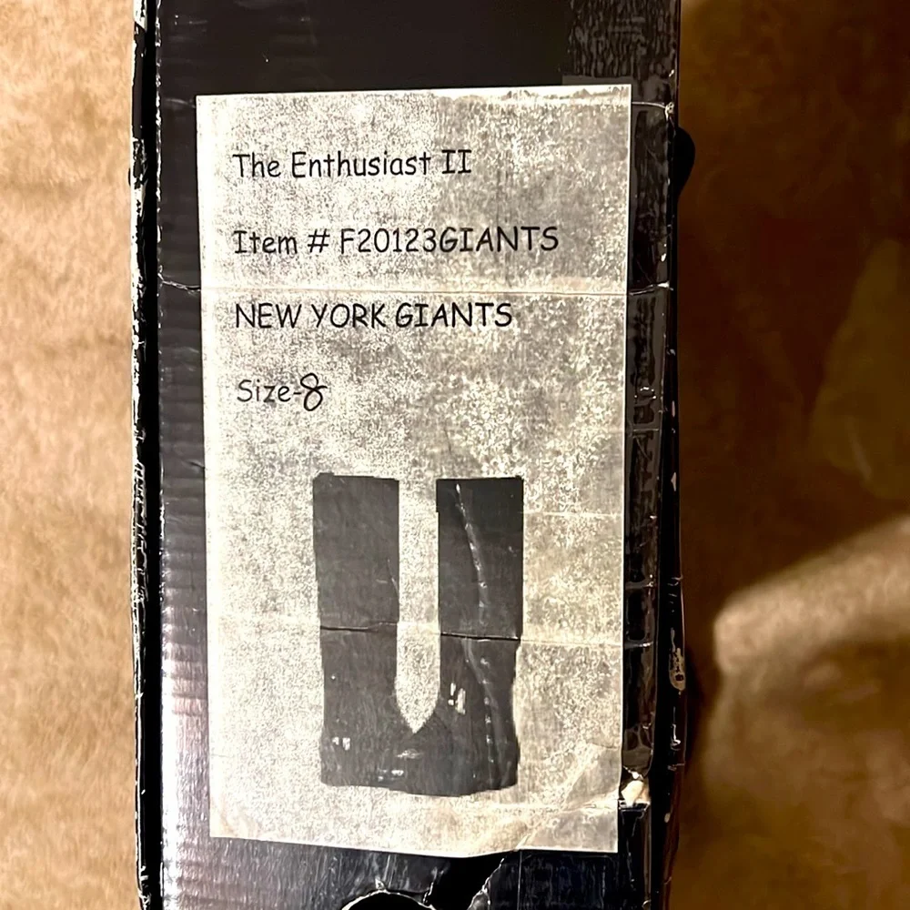 NFL. NEW YORK GIANTS RUBBER BOOTS. SIZE 8